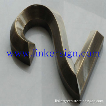 wholesaler 3d waterproof brushed stainless steel channel letter signs